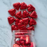 chocolate flavored hearts